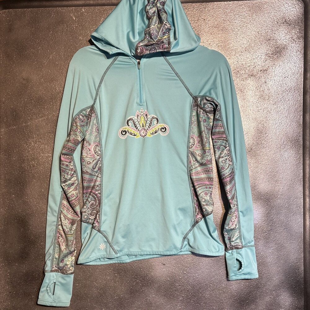 Athleta Circuit Zip Hoodie Jacket XS Thumb Holes Gorpcore Running Shirt Yoga Gym